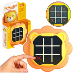 Elektrooniline m&auml;ng l&otilde;vi 2in1 Tic Tac Toe, 14 cm, kollane v./oranž v.