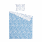 Voodipesukomplekt Domoletti Blufern MV-7619, valge v./helesinine v., 50 x 70 cm, 140 x 200 cm
