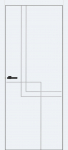 Siseukseleht Domoletti FLAT GEOMETRY 05, universaalne, valge v., 200 x 60 x 4.2 cm
