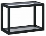 Rippuv vannitoakapp Elita Universal For All, l&auml;bipaistev v./must v., 21.6 cm x 40 cm x 28 cm