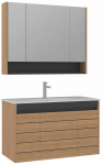 Vannitoa m&ouml;&ouml;bli komplekt Kalune Design Ricato, tamm v., 47 cm x 101 cm x 62 cm