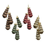 J&otilde;ulupuu ehe Decoris Trees, pruun v./kuldne v./punane v., klaas, 3 tk
