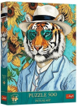 Pusle Trefl Pet As Art Tiger And Sunflowers 37626, 48 cm x 34 cm, 500 tk, mitmev&auml;rviline