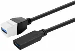 Kaabel Vivolink Pro Keystone PROKEYUSB3AFF0.2W USB 3.0 Type A Female, USB Type A Female, 0.2 m, valge v./must v.
