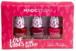 K&uuml;&uuml;nelakk, komplekt IDC Institute Magic Studio Love Vibes Love Vibes, 3 tk