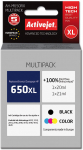 Tindiprinteri kassett ActiveJet Premium AH-M650RX, must v./kollane v./helesinine v., 41 ml