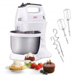 Kausiga mikser Tefal Quickmix HT312138, valge v./roostevaba teras v.