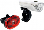 Jalgrattatuli 2K Light Set XC104A/XC305L, plastik, valge v./must v./punane v., 2 tk