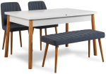 S&ouml;&ouml;gitoa komplekt Kalune Design Santiago 1048 - 3 AB, valge v./m&auml;nni v./tumesinine v.