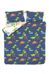 Voodipesukomplekt Mijolnir Dinolar 162ELR2403, valge v./kollane v./oranž v., 50 x 70 cm, 200 x 220 cm