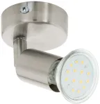 Valgusti lagi ja seinad Eglo Buzz Spot 92595, GU10, 3000 &deg;K, 1 x 2.8 W, satiin nikkel v. / satiin nikkel v.