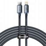 Kaabel Baseus Crystal Shine, Lightning/USB-C, 200 cm, must v., 20 W