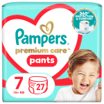 P&uuml;ksm&auml;hkmed Pampers Premium Pants, 7 suurus, 15 kg, 27 tk