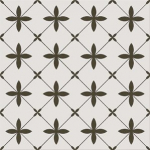 Plaadid, kivimassi Cersanit Patchwork Mirage 5901771052081, 29.8 cm x 29.8 cm, valge/must