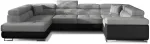 Nurgadiivan Letto Sawana 21, Soft 11, must v./hall v., vasak, 202 x 340 cm x 90 cm
