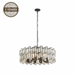 Valgusti rippuv Domoletti Melilla, E14, 8 x 40 W, must v.