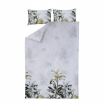 Voodipesukomplekt Domoletti Banana Tree, roheline v./hall v., 50 x 70 cm, 160 x 200 cm, 3 tk