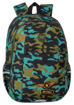 Kooli seljakott CoolPack Climber Air force, pruun v./t&uuml;rkiissinine v./roheline v., 33 cm x 33 cm x 45 cm
