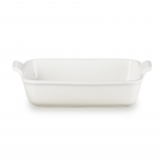 Keraamiline k&uuml;psetusvorm Le Creuset Heritage Stoneware, valge v., 32.7 cm x 20.3 cm, 2.4 l