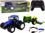 Traktor Lean Toys Alloy Farm Machine, 1:24, sinine v./must v./kollane v.