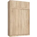 Riidekapp Akord Mono, pruunikas v., 60 cm x 150 cm x 200 cm