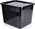 Kaanega hoiukarp, esemete hoidmiseks Vilde, 30 l, must v., 40 x 33 x 30 cm