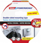 Kahepoolne kleeplint Tesa Powerbond, kahepoolne, 5 m x 19 mm