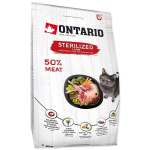 Kuiv kassitoit Ontario Sterilised, lambaliha, 2 kg