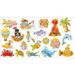 Magnetid, komplekt Mega Magnetic Sea, mitmev&auml;rviline, 20 tk