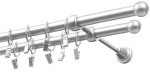 Kardinapuu komplekt Olimp Kulka, 400 cm, &Oslash; 19 mm, matt kroom v.