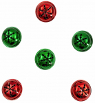 J&otilde;uludekoratsioon Homla Rija Ameri 242630, 4 cm, punane/roheline, 6 tk