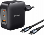 Telefoni laadija Intenso W100ACC+C520C (7810010), USB Type A/2 x USB Type C, must v., 100 W
