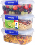 Toiduainekarbi komplekt Sistema Klip It Plus, 1 l, 3 tk, l&auml;bipaistev v.