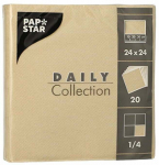 Pabersalvr&auml;tikud Pap Star Daily Collection, 24 cm x 24 cm, liivakarva pruun v., 20 tk