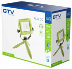 Ehitusvalgusti koos statiiviga, alus GTV Alledo, 20 W, 1600 lm, 6400 &deg;K, IP54, roheline v.