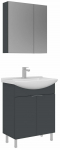 Vannitoa m&ouml;&ouml;bli komplekt Kalune Design Purus, matt antratsiit v., 50 cm x 65 cm x 83 cm