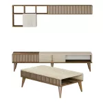 Elutoa m&ouml;&ouml;blikomplekt Kalune Design Milan, sise, p&auml;hklipuu v./beež v.