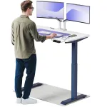 Arvutilaud reguleeritava k&otilde;rgusega Desktronic HomeOne 828 840, 120 cm x 60 cm, 119 cm, valge v./sinine v.