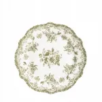 Taldrik magustoidu Homla Lourry, 19 cm x 19 cm, valge v./roheline v.