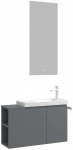 Vannitoa m&ouml;&ouml;bli komplekt Kalune Design Perla 80-570, matt hall v., 22 cm x 80 cm x 45 cm