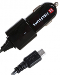Auto laadija Swissten, Micro USB, must