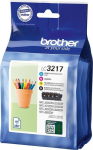Printerikassett Brother LC3217VALDR, sinine v./must v./kollane v.