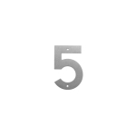 Uksenumber Haushalt SS-5, 14.5 cm x 9.5 cm, roostevaba teras, roostevaba teras v.