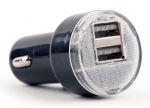 Auto laadija Gembird EG-U2C2A-CAR-02, 2 x USB, must v.