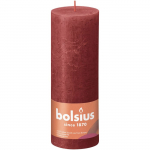 K&uuml;&uuml;nal, silindri Bolsius Rustic Delicate Red, 85 h, Punane v.