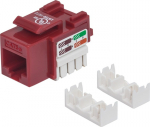 &Uuml;hendus Intellinet UTP, Red, Punch-down Cat5e Keystone Jack 210478, valge v./punane v.