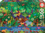 Pusle Educa Jungle 19245, 34 cm x 48 cm, 500 tk, mitmev&auml;rviline