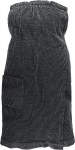 Saunap&otilde;ll Rento, puuvill, 145 x 85 cm, must v./hall v.
