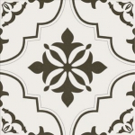 Plaadid, kivimassi Cersanit Patchwork Eternity 5901771052104, 29.8 cm x 29.8 cm, valge v./must v.