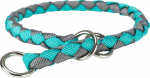 Kaelarihm koertele Trixie Cavo, hall v./t&uuml;rkiissinine v., 250 - 310 mm x 12 mm, XS